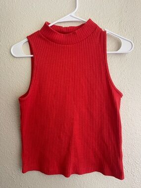 🌸 (5 for $15) Red rib knit tank top, Old Navy medium